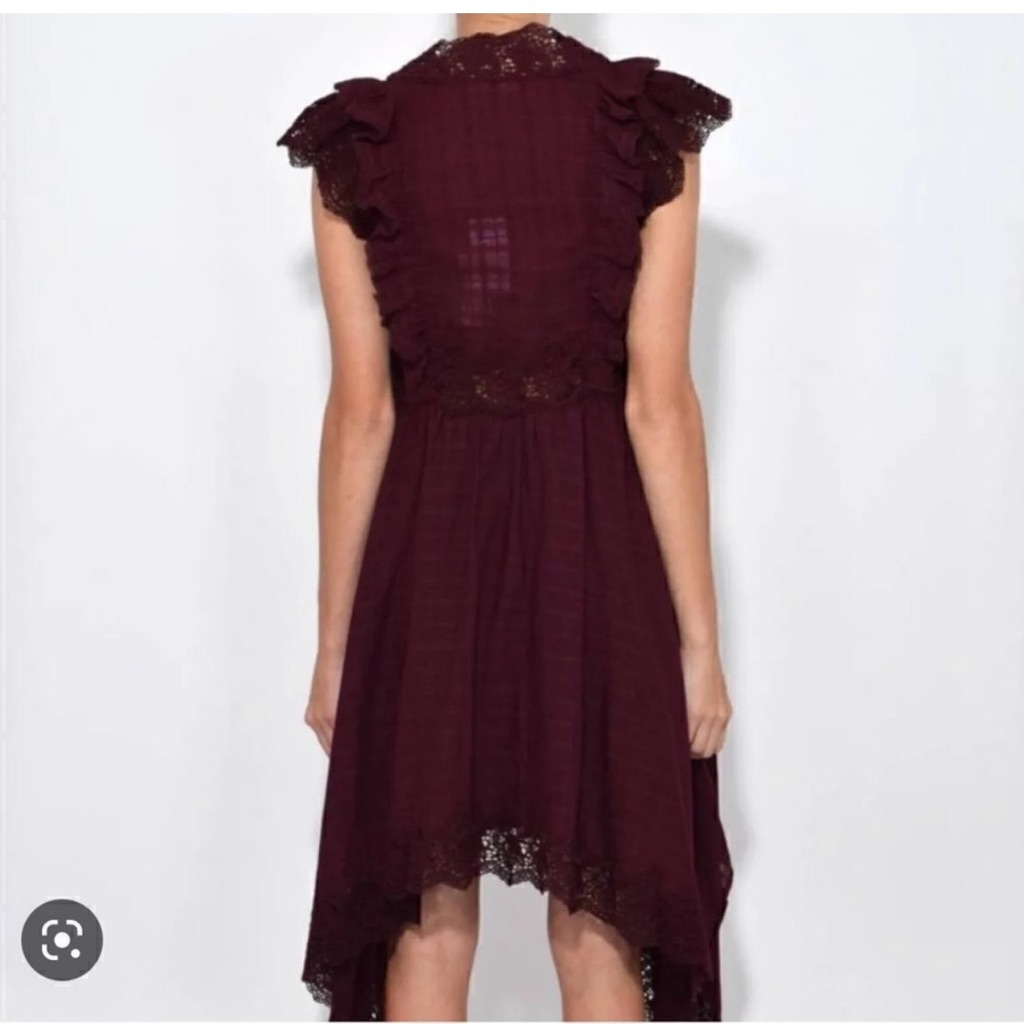 Ulla Johnson Burgundy High Low Dress